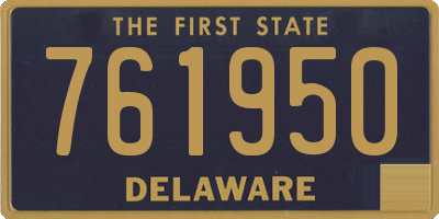 DE license plate 761950