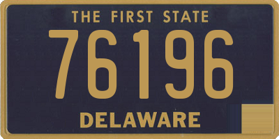 DE license plate 76196