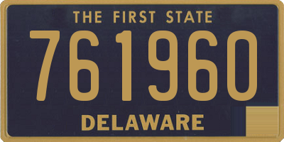 DE license plate 761960