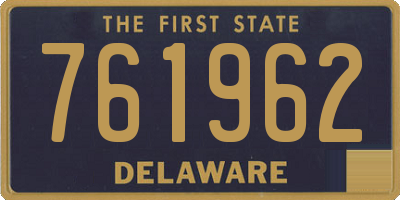 DE license plate 761962