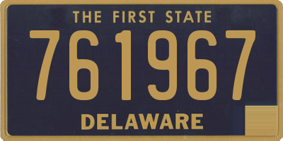 DE license plate 761967