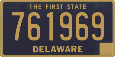 DE license plate 761969