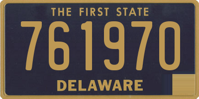 DE license plate 761970