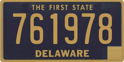 DE license plate 761978
