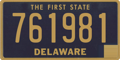 DE license plate 761981