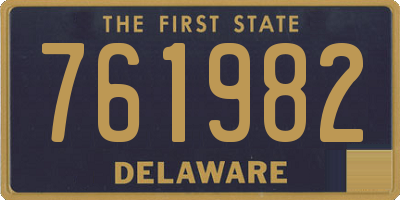 DE license plate 761982