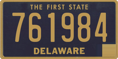 DE license plate 761984