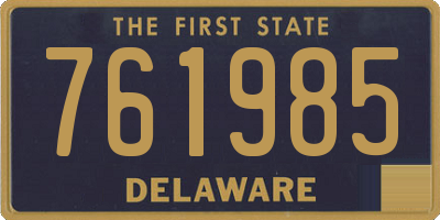 DE license plate 761985