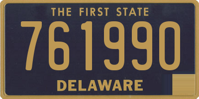 DE license plate 761990