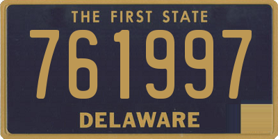 DE license plate 761997