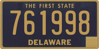 DE license plate 761998