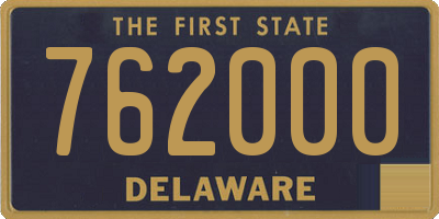 DE license plate 762000