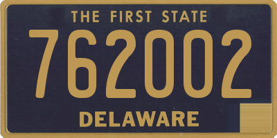 DE license plate 762002