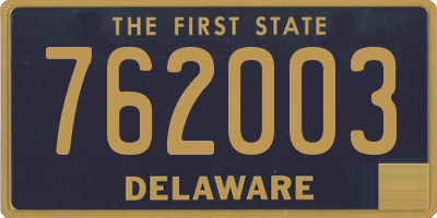 DE license plate 762003