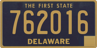 DE license plate 762016