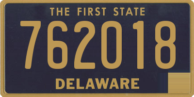 DE license plate 762018