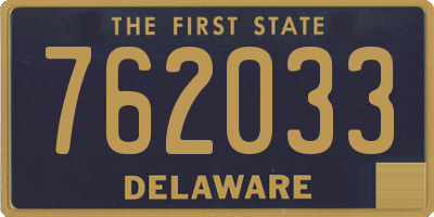 DE license plate 762033
