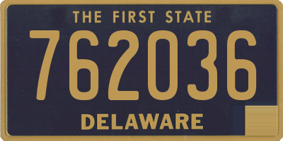 DE license plate 762036