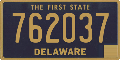 DE license plate 762037