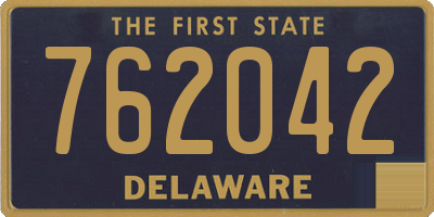 DE license plate 762042