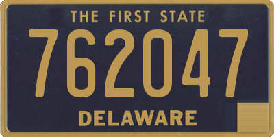 DE license plate 762047