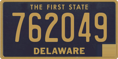 DE license plate 762049