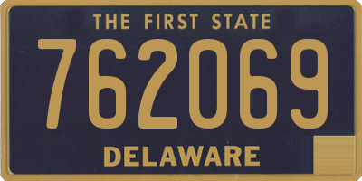 DE license plate 762069