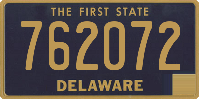 DE license plate 762072