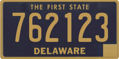 DE license plate 762123