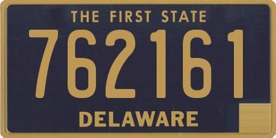 DE license plate 762161