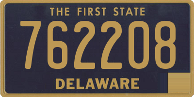 DE license plate 762208