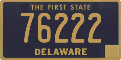 DE license plate 76222