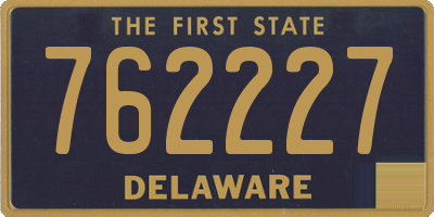DE license plate 762227