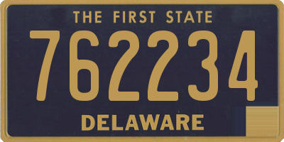 DE license plate 762234
