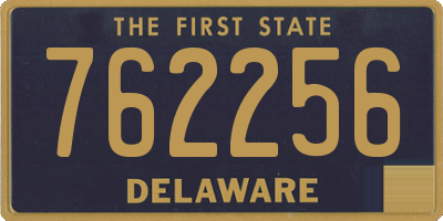DE license plate 762256