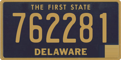 DE license plate 762281