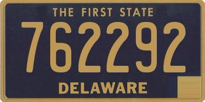 DE license plate 762292