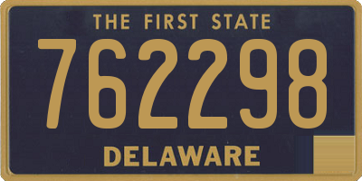 DE license plate 762298