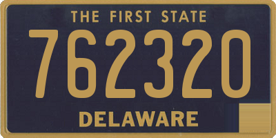 DE license plate 762320