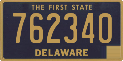 DE license plate 762340