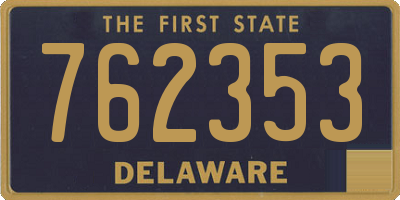 DE license plate 762353