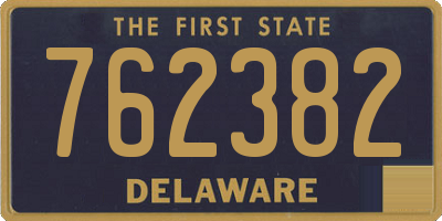 DE license plate 762382
