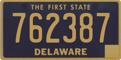 DE license plate 762387