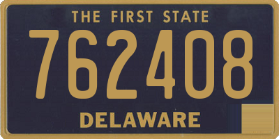 DE license plate 762408