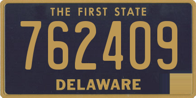DE license plate 762409
