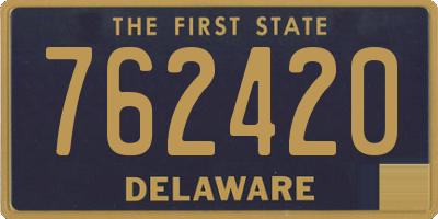 DE license plate 762420