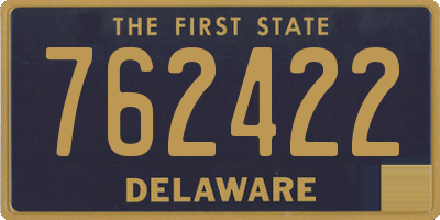 DE license plate 762422