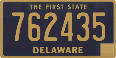 DE license plate 762435