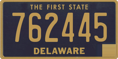 DE license plate 762445
