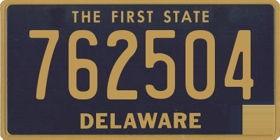 DE license plate 762504